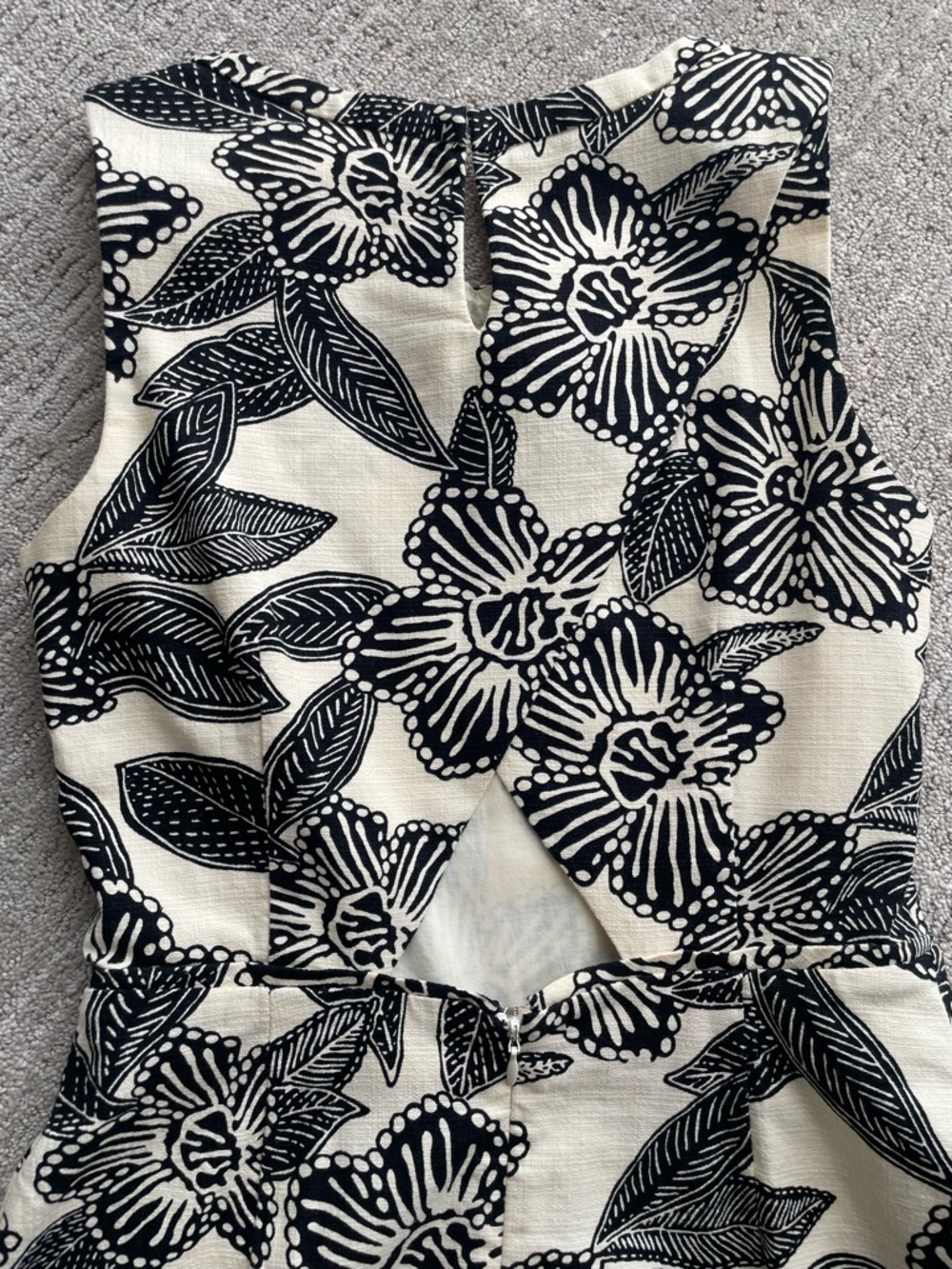 JCREW A-line Floral Linen Summer Dress - Size 2 - EUC - Picture 3 of 4